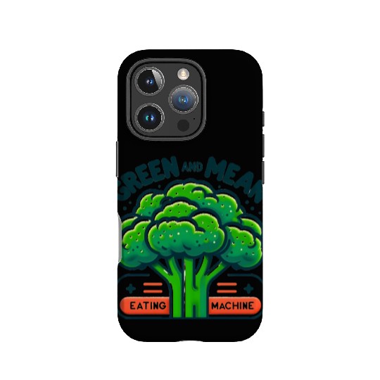 Broccoli: Green and Mean Eating Machine IPhone Cases