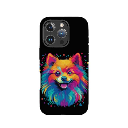 Watercolor Colorful Pomeranian IPhone Cases