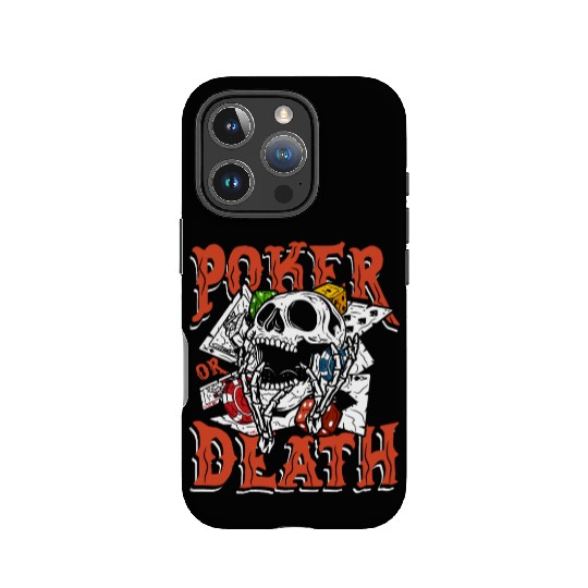 Poker or death | lucky player skull IPhone Cases