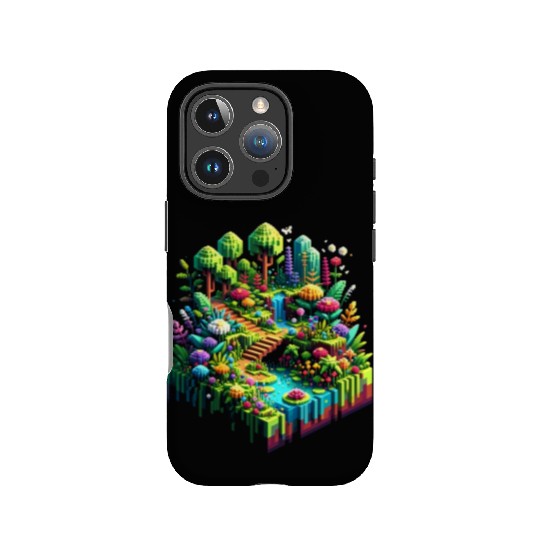 Voxel Enchanted Forest IPhone Cases