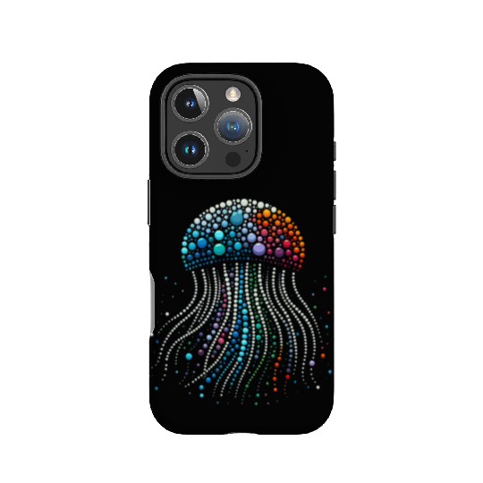 Neon Abyss - Jellyfish Pebble Art IPhone Cases