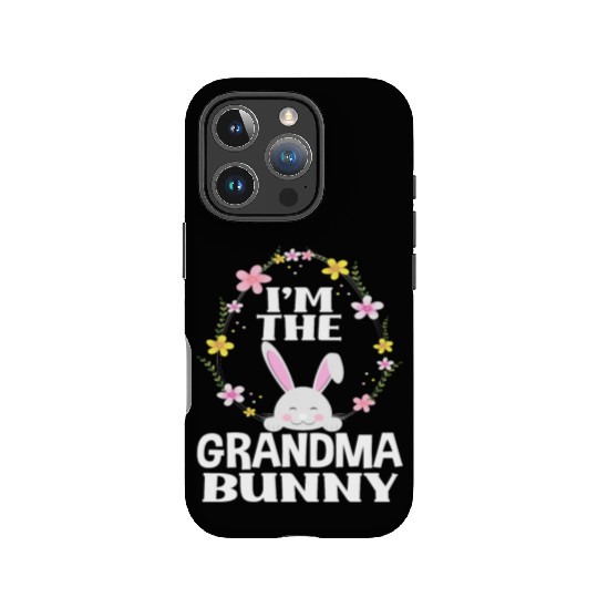 I Am Grandma Easter Bunny Flower Wreath Easter IPhone Cases