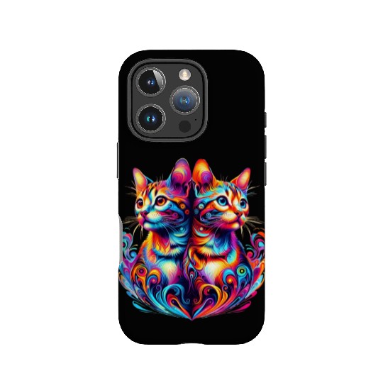 Bengal Kittens Colorful Cats IPhone Cases