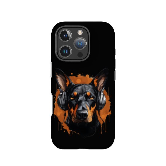 Doberman natural ears IPhone Cases