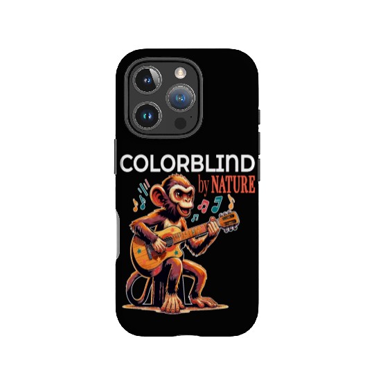 Colorblind by Nature, Melodic Monkey Strums IPhone Cases