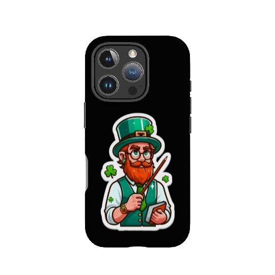 Irish bearded teacher, funny st patricks day IPhone Cases