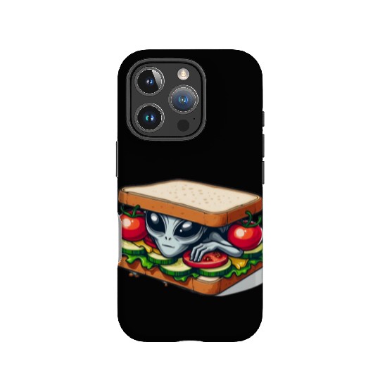 Alien Hiding in a Sandwich IPhone Cases