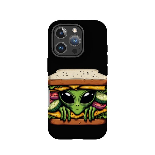 Alien Hiding in a Sandwich IPhone Cases