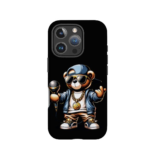 teddy bear rapper IPhone Cases