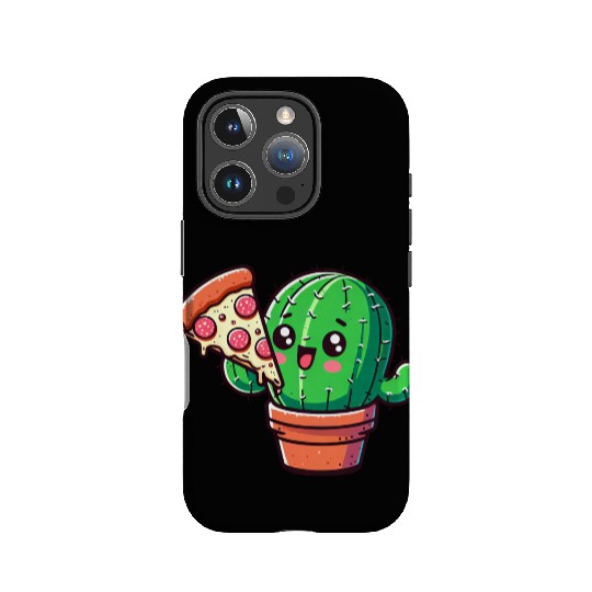Cute Cactus Pizza Comic IPhone Cases