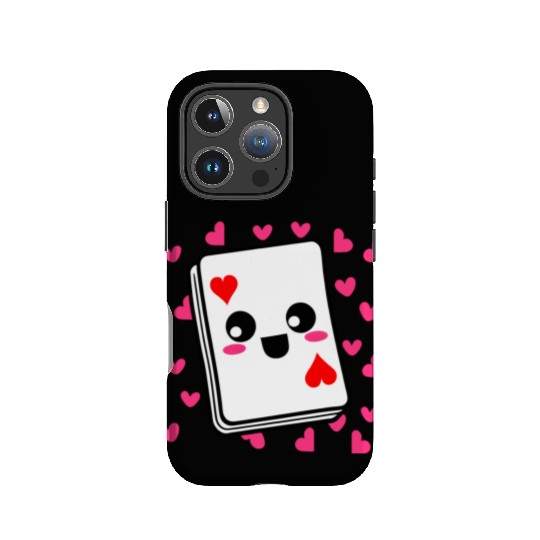 Kawaii Playing Card Hearts IPhone Cases
