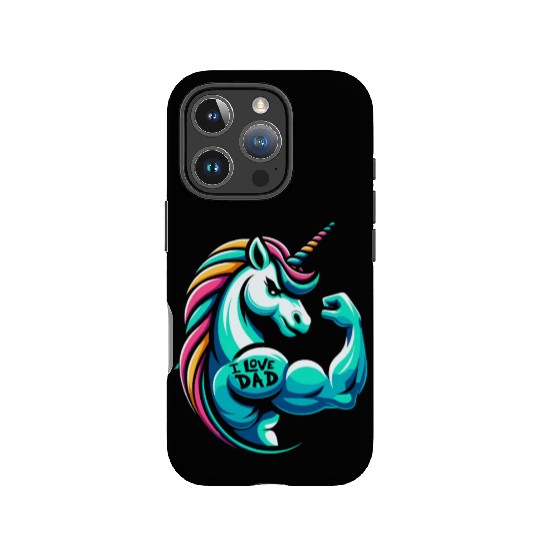 Unicorn I Love Dad IPhone Cases