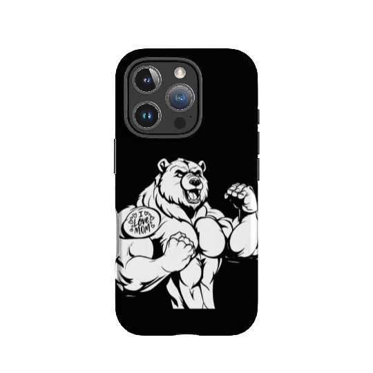 Brown Bear Biceps Tattoo I Love Mom IPhone Cases