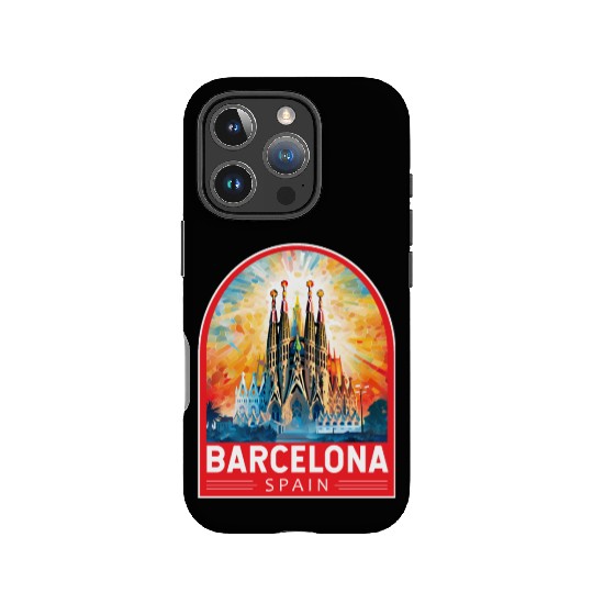 Barcelona Spain Travel Art Emblem IPhone Cases