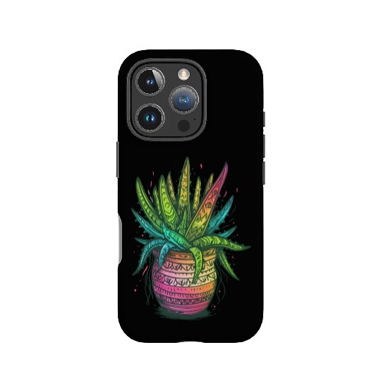 Psychedelic Aloe Vera Succulent Plant Gardener IPhone Cases