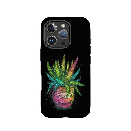 Psychedelic Aloe Vera Succulent Plant Gardener IPhone Cases