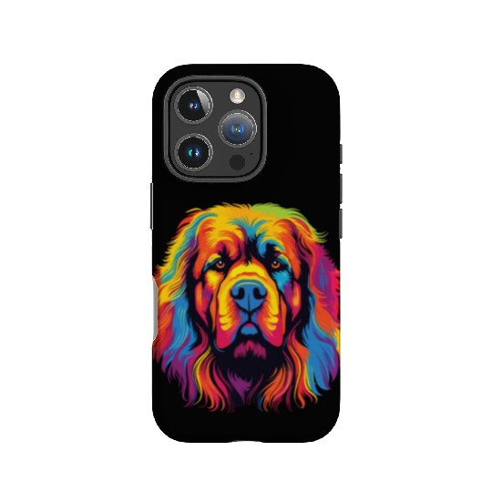 Watercolor Colorful Tibetan Mastiff IPhone Cases