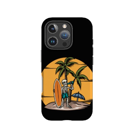 Surfing Surfer Skeleton Skull Nature IPhone Cases