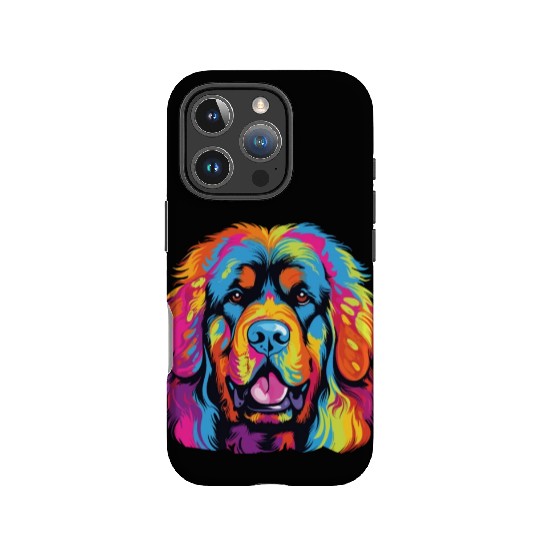 Watercolor Colorful Tibetan Mastiff IPhone Cases