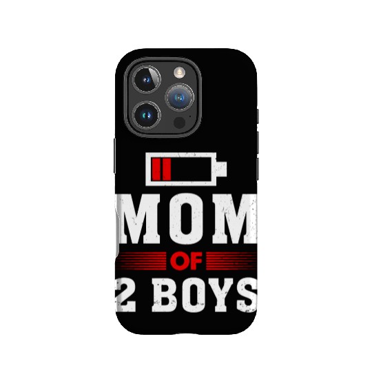Mom of 2 Boys Mom and Son Matching Mom IPhone Cases