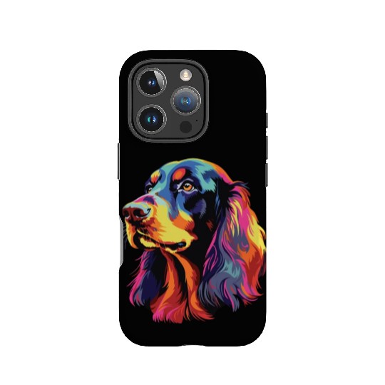Watercolor Colorful Gordon Setter IPhone Cases