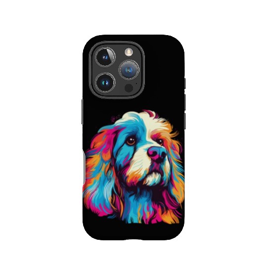 Watercolor Colorful Tibetan Spaniel IPhone Cases