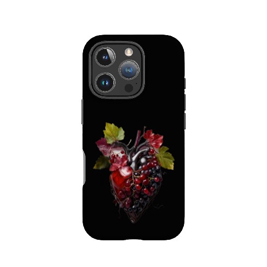 Default Human heart made with wine and red grape IPhone Cases