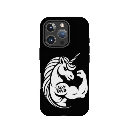 Unicorn I Love Dad IPhone Cases