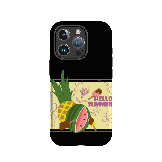 Hello summer fruit ice cream flowers & butterfly IPhone Cases