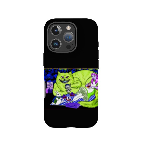 Alice in Picnic land Black (Light Version) IPhone Cases