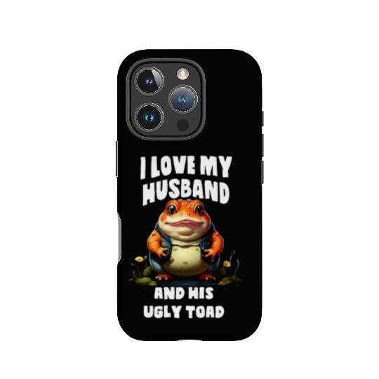 I love my husband and her ugly toad Herpetologist IPhone Cases