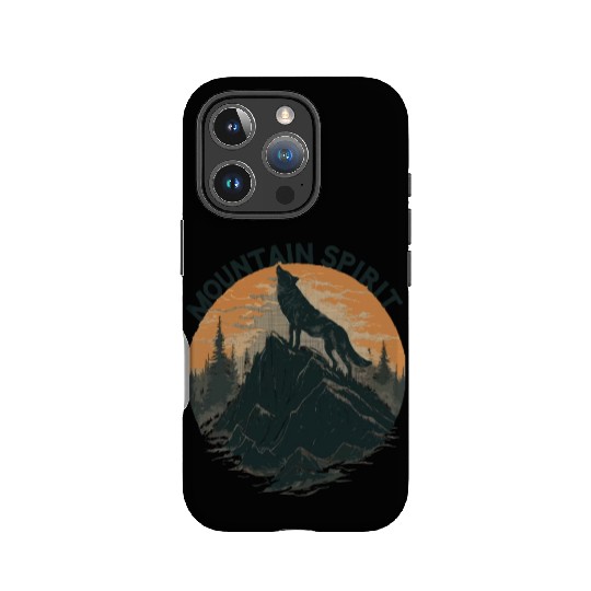 Mountain Majesty Wolf Howling on the Peak IPhone Cases