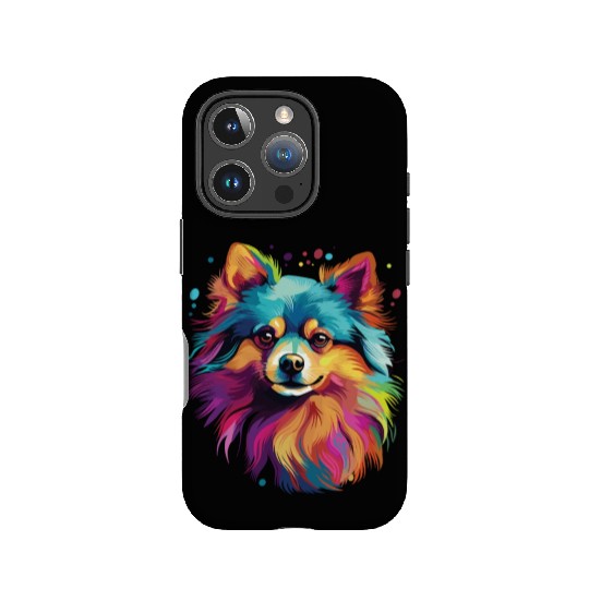 Watercolor Colorful Pomeranian IPhone Cases