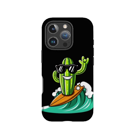 Surfing Cactus with Sunglasses Unique Funny IPhone Cases