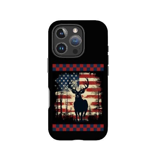 Ripped American Flag Woodland Camo Underlayer IPhone Cases