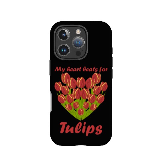 Tulips Flowers Heart Garden Tulip IPhone Cases