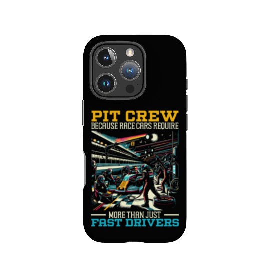 Pit Crew Race Car Racing Race Track Motorsport IPhone Cases
