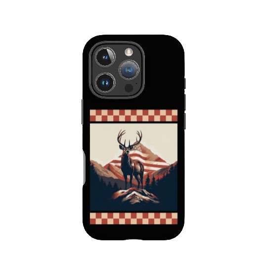 Mountain Range American Flag Rock Camo Deer Peak IPhone Cases