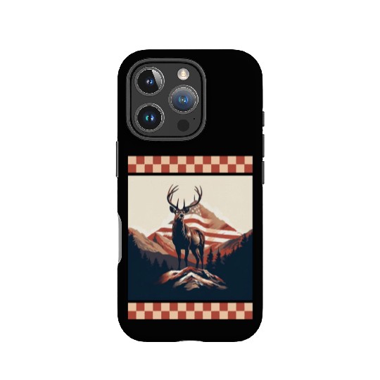 Mountain Range American Flag Rock Camo Deer Peak IPhone Cases