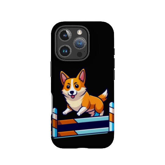Determined Corgi Agility Course Art IPhone Cases