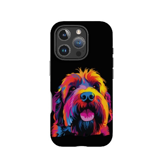 Colorful Russian Black Terrier IPhone Cases