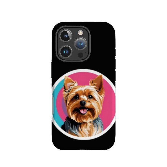 Synthwave Yorkshire Terrier 2 IPhone Cases