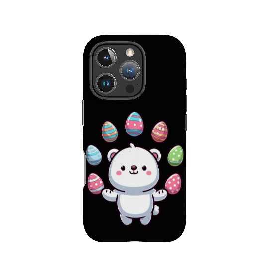 Cartoon Polar Bear Easter Egg Design IPhone Cases