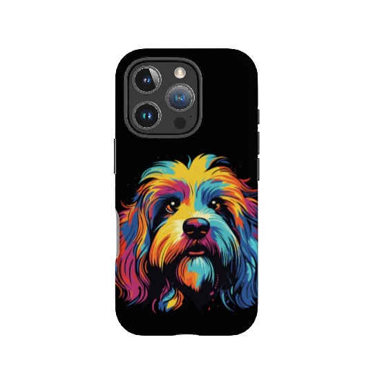 Watercolor Colorful Tibetan Spaniel IPhone Cases