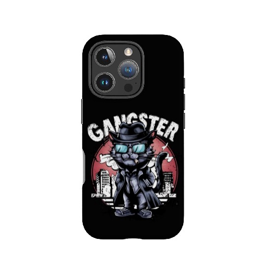 cat gangster IPhone Cases