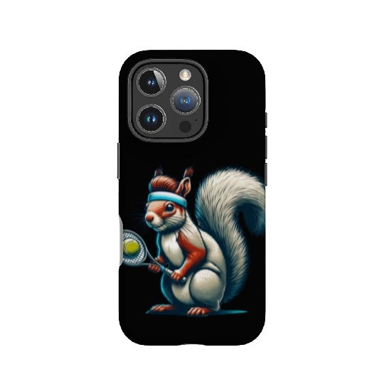 Tennis Player Squirrel Animal Lover Design IPhone Cases