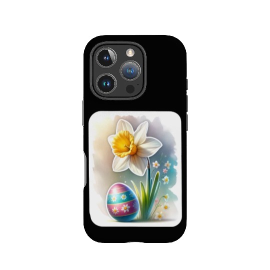 A Beautiful Daffodil With an Easter Egg IPhone Cases