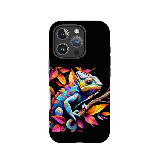 "Kaleidoscopic Chameleon Serenity" IPhone Cases