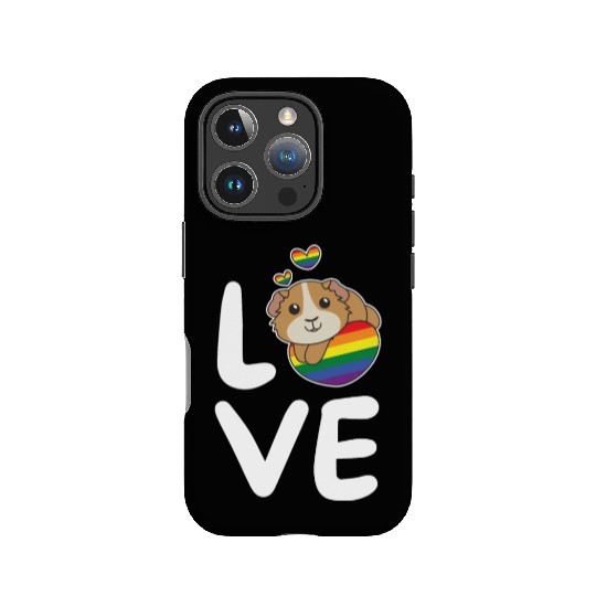 Rainbow Flag Pride Lgbtq Cute Guinea Pig Love IPhone Cases