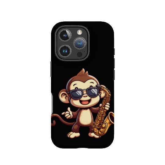 Jazz Saxophone Monkey Chimpanzee Music Lover IPhone Cases